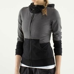 Lululemeon Voyage Hoodie Women's Soot Light And Black Size 8